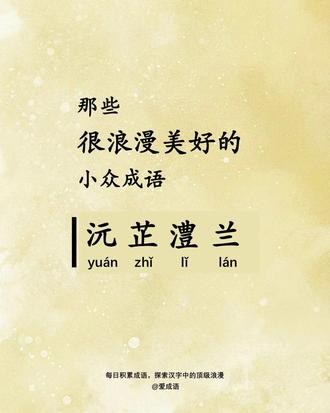 每日积累小众且浪漫的成语 I 沅芷澧兰 小众又高级的优美成语,
助你文笔提升有格调~
#写作素材供参考学习 #高中语文成语高分重点 #每日阅读点滴的知识积累 #考公成语累积 #小众成语惊艳到你的