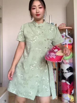 新中式套装显瘦30斤#新中式 #国风古韵 #旗袍套装 #这么穿显瘦20斤 #套装裙