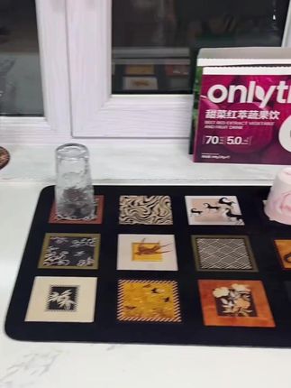 高级耐脏硅藻泥桌垫,厨房茶吧速干防滑又隔热! #隔热桌垫 #厨房吸水垫 #茶吧吸水垫 #厨房沥水垫 #耐脏桌垫