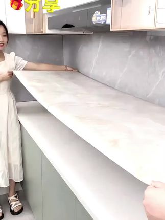 厨房桌面台面大理石#防水防油贴纸#自粘墙纸 #加厚墙纸 #厨房好物 #贴纸 #生活小妙招