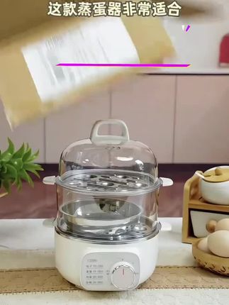 苏泊尔家用蒸煮蛋器 2.5L不锈钢耐用双层大容量定时多功能营养蒸蛋器#苏泊尔蒸蛋器#煮蛋器#家用双层精致,烹饪早餐机小型全自动#早餐机