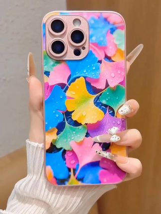 #七彩四叶草适用于苹果/华为/vivo/oppo/小米手机壳金属漆玻璃女款 #高级感 #这个手机壳真的长在我心巴上了 #高级又小众的手机壳推荐 #是时候安排一下了
