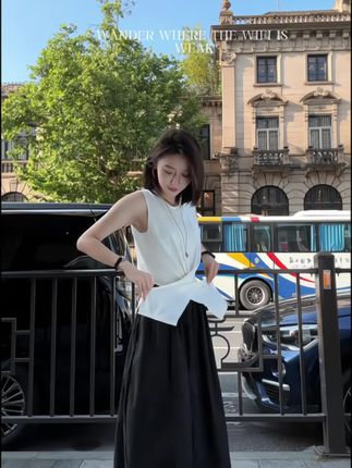【LUMIEN】时髦对称交叉收腰下摆设计修身显瘦醋酸针织衫LX5EBB36#显瘦显高显气质 #高级感穿搭 #气质女神穿搭 #气质轻熟风