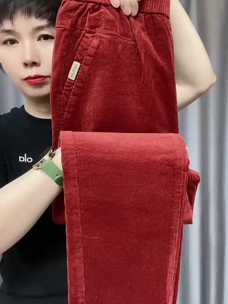 灯芯绒女裤
