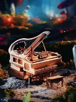 若客律动钢琴音乐盒diy手工八音盒创意女生日礼品积木拼装礼物送#钢琴音乐盒 #手工拼装 #拼装摆件 #音乐盒 #钢琴模型