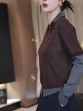 #新款上新 #假两件打底衫#时尚高级感穿搭 #简约穿搭