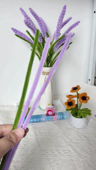 手工扭扭棒薰衣草教程来啦 #薰衣草的花语是等待爱情