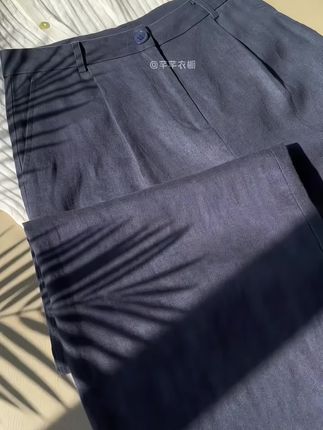 #窄版阔腿裤 #亚麻女裤 #柔软舒适#百搭#显瘦