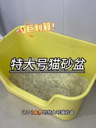 妙昂特大号猫砂盆,不仅颜值高,用着也很方便!#养猫新手 #猫砂盆