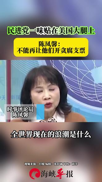 民进党一味贴在美国大腿上 陈凤馨:不能再让他们开贪腐支票