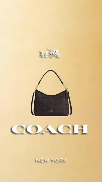 蔻驰Laurel 31胡桃木老花流浪包,气场直接拉满!#蔻驰coach #包包#包包分享