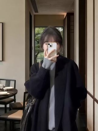 #气质感穿搭 #慵懒风穿搭 #早秋冷冽又随性的气质穿搭#毛衣外套#谁穿谁好看