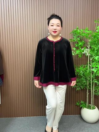 中长款加大加肥加大码妈妈装#遮肉显瘦百搭不挑人 #谁穿谁好看不分年龄段 @DOU+小助手