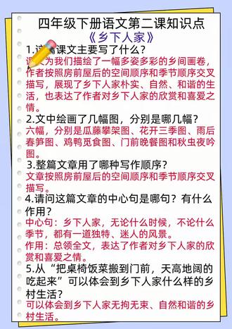 四年级下册语文要背诵的知识点增加,要想跟上老师步伐就要每天早起晚读,家长可以给孩子准备这本知识点笔记,它跟课本同步,四年级要记忆的内容都给孩子整理到这里面了,每天让孩子花费30分钟读一读,背一背。第一次月考悄悄惊艳老师和同学。#四年级#四年级语文#四年级下册语文#四年级知识点 #小学语文