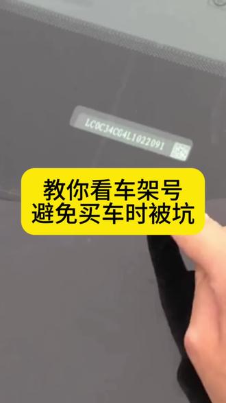 教你怎么看车架号,避免买车时被坑#汽车知识 #每天一个用车知识