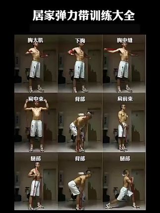 健身弹力带胸部训练拉力带塑形拉伸多功能阻力带肌肉锻炼#运动健身 #居家健身 #胸背训练 #塑型美体 #多功能弹力带训练