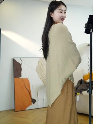 #东方美学 #穿出你的时尚你的感觉 #穿搭技巧 女装禅意仙气飘飘高个子女装洋气衣服女时尚套装半身裙秋款两件套