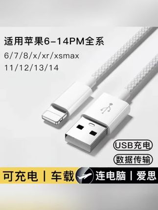适用苹果数据线usb车载carplay电脑连接iPhone14/13/12/11充x电线#快充 #数据线 #好物推荐🔥