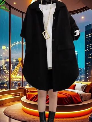【宽松型休闲风女外套宽松ins春秋薄款韩版外套春季】#大码女装 #显高显瘦 #春秋穿搭 #面料柔软舒适 #宽松版型