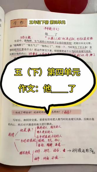 五年级作文《他____了》,原来这么简单? #五年级 #小学语文 #作文 #语文习作 #他怎么了作文