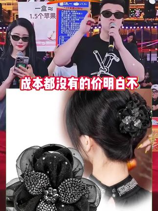 2025新款花朵抓夹显发量水钻发抓后脑勺盘发马尾头花小号发卡头饰#花朵抓夹 #发夹发饰 #盘发 #优雅气质#美出高级感