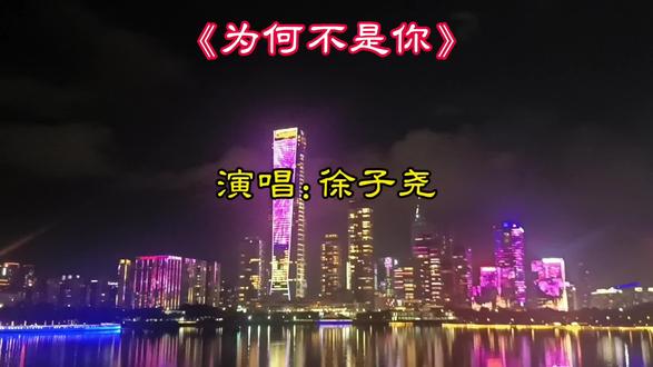 《为何不是你》#徐子尧#热歌分享#深圳市人才公园灯光秀