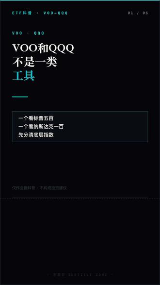 VOO和QQQ不是一类工具 #VOO #QQQ #标普500 #纳指100 #海外ETF