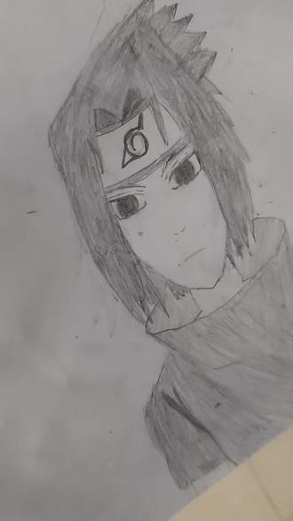 每天一个火影角色绘画第二期,今天画佐助#日常瞎画 #火影忍者#幼年佐助#绘画