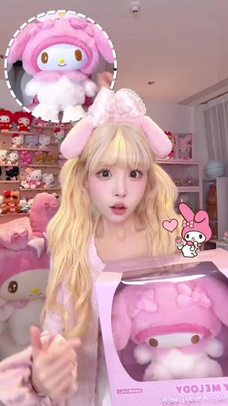 啊啊啊!是会碎碎念的美乐蒂小宝宝欸!#美乐蒂 #发声公仔 #这也太可爱了吧 #女孩玩具 #萌到爆炸了