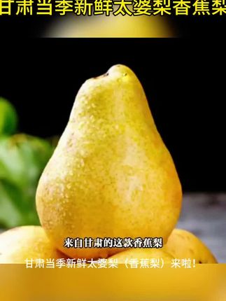 甘肃太婆梨香蕉梨水果新鲜当季整箱梨5斤包邮坏果包赔