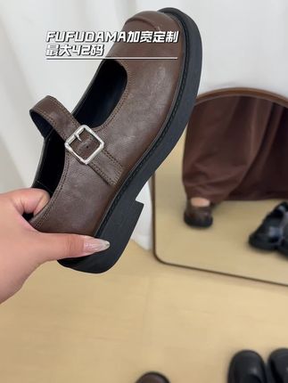 厚底增高款乐福鞋来啦! #大码女鞋 #脚宽脚胖都可以 #软底软面穿上超舒服 #胖福福大码女装