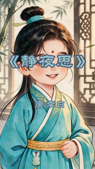 用一帧帧清雅的工笔国风,陪孩子慢读《咏柳》没有刺眼色彩,没有喧闹特效只给孩子护眼又治愈的诗词时光一笔一画,皆是东方美学一字一句,尽是诗词温柔#阿寻诗画小筑 #儿童古诗启蒙 #静夜思#工笔国画