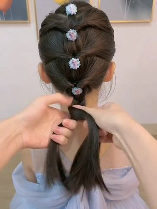 儿童编发 每个女孩都有一个公主梦👸爱莎公主发型~ #儿童编发 #爱莎公主发型#发圈头绳 #夏日清凉发型