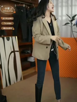 高腰小脚牛仔裤女新款秋冬加绒修身显瘦铅笔裤(毛边)韩版小个子#牛仔裤#显瘦裤子