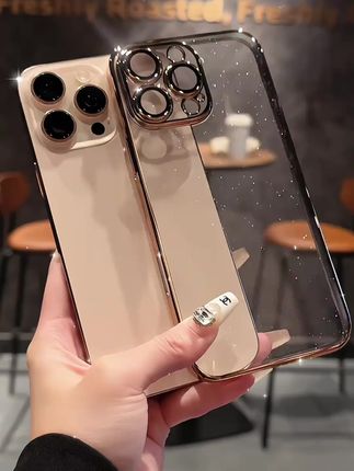 #iphone15 #种草好物 电镀透明闪粉设计 久用不发黄#性价比 #男女同款 自带玻璃镜头膜保护#这也太好看了