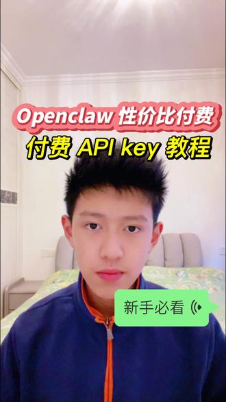 Openclaw 付费 api key 配置教程
#openclaw #龙虾 #ai #黑科技 #人工智能