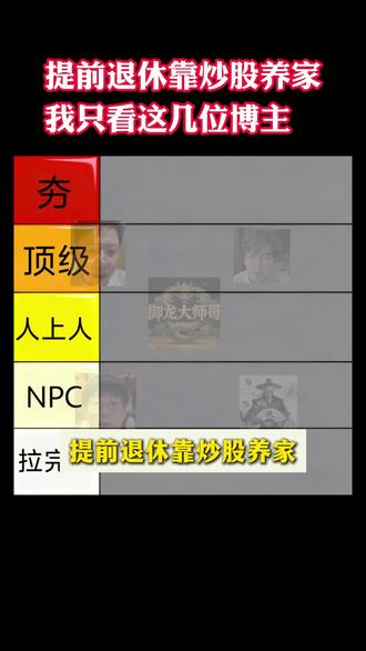 提前退休靠炒股养家,我只看这几位博主