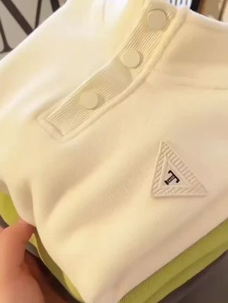 男童加绒加厚奥粒绒卫衣秋冬装2024新款百搭内胆衣男童保暖打底衫#打底衫 #加绒打底衫 #百搭打底衫