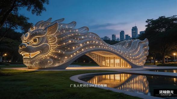 「瑞狮衔福·岭南潮起」
这不仅仅是一个构筑物,更是岭南文化的当代新生
醒狮,是广东人刻在骨子里的文化图腾——逢年过节舞狮祈福,开业庆典醒狮助兴,它代表着吉祥、勇猛、兴旺,是刻在岭南大地上的精神符号。
#装置艺术 #文旅 #非遗 #醒狮 #国风才是顶级浪漫