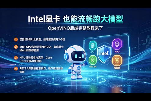 Intel显卡跑大模型 比NVIDIA还香? 零成本搞定✅ 云服务器太贵?Intel显卡也能流畅跑大模型!🚀 CPU+GPU+NPU三位一体加速,9款模型已验证,开放API接口。点击观看完整教程,获取一键安装脚本!#AI工具 #技术分享 #开发者 #技术教程 #程序员
粉丝动态:Intel显卡跑大模型教程来了!🔥 零成本高性能,速看→
#开源项目 #Inter #本地部署 #云服务器太贵 #大模型