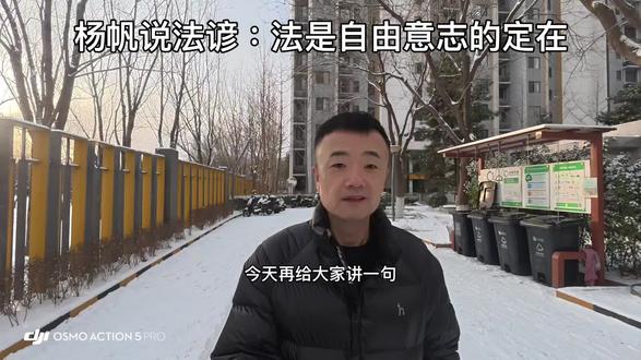 杨帆说法谚:法是自由意志的定在#法硕#法考#知识分享#法理学