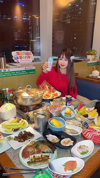 冬天的仪式感被亚马逊拿捏了 #小青龙畅吃 #亚马逊海鲜自助#心动餐厅#乐活上海#艾特你的饭搭子请你吃