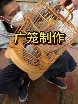广西鸟笼大师瘦壮精品广笼制作#鸟笼#鸟笼鸟具 #鸟笼制作 #广笼 #画眉鸟