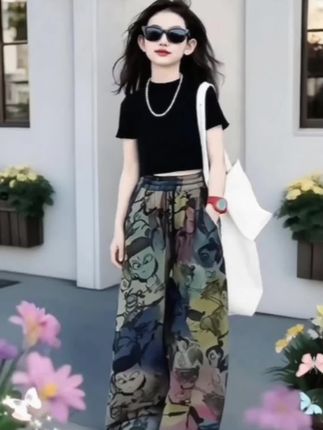 #女童短袖t恤 #两件套 #T恤