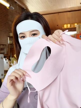 姐妹们,千万不要等到脸晒黑了长斑了才知道防晒的重要性!这种全脸护颈#防晒面罩 真得提前备上。#防晒神器 #素颜神器#防紫外线#夏季必备