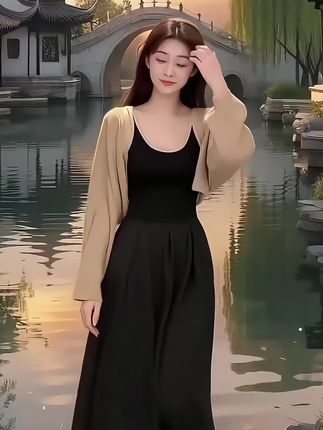 #无限回购的宝藏单品 #早秋穿搭 #秋季穿搭 #休闲穿搭 #针织开衫连衣裙套装