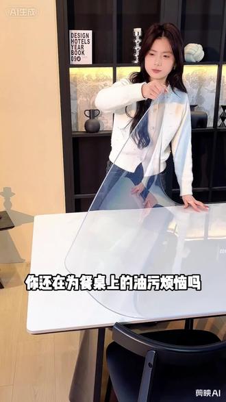 【老爸评测】餐桌垫防水防油防烫3FTPU透明胶垫桌垫桌面保护垫子#餐桌垫#防水防油桌布#透明软玻璃桌垫