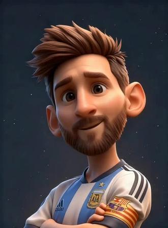 #足球 #梅西 Q版梅西可爱吗?哈哈