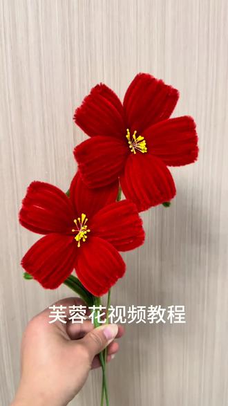 芙蓉花视频教程 今天分享芙蓉花视频教程#我爱手工 #扭扭棒手工 #亲子手工 @抖音小助手 @抖音作者助手