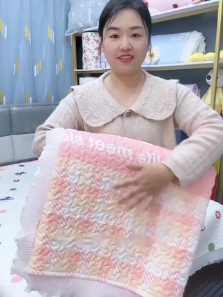 水洗棉#花边床盖 四季春夏AB面#床单 韩式碎花床裙加厚可机洗#床盖#炕盖#水洗棉床盖